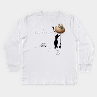 Bread - fancy hat Kids Long Sleeve T-Shirt